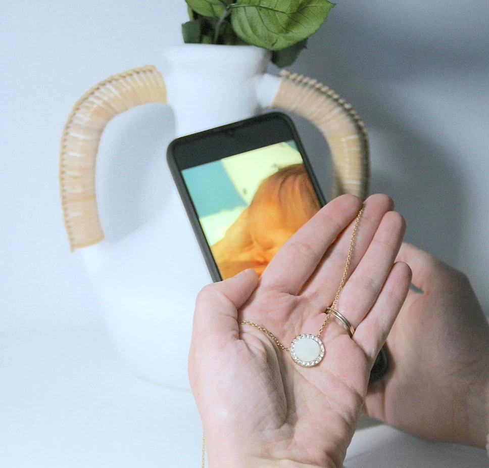 bijoux souvenir d'allaitement, au lait maternel