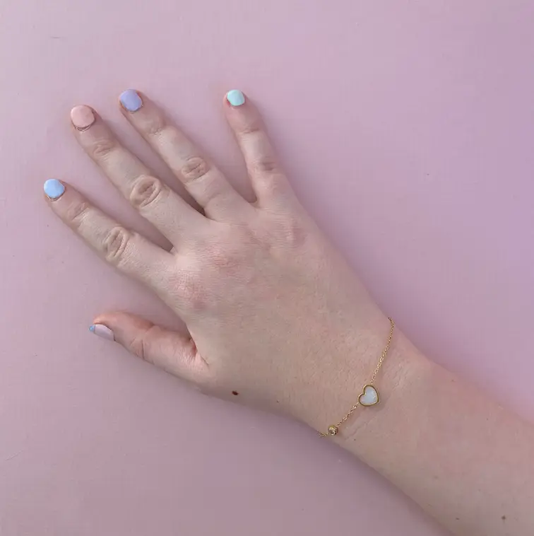 Bracelet coeur au lait maternel