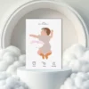 Jolie affiche naissance pour bébé fille