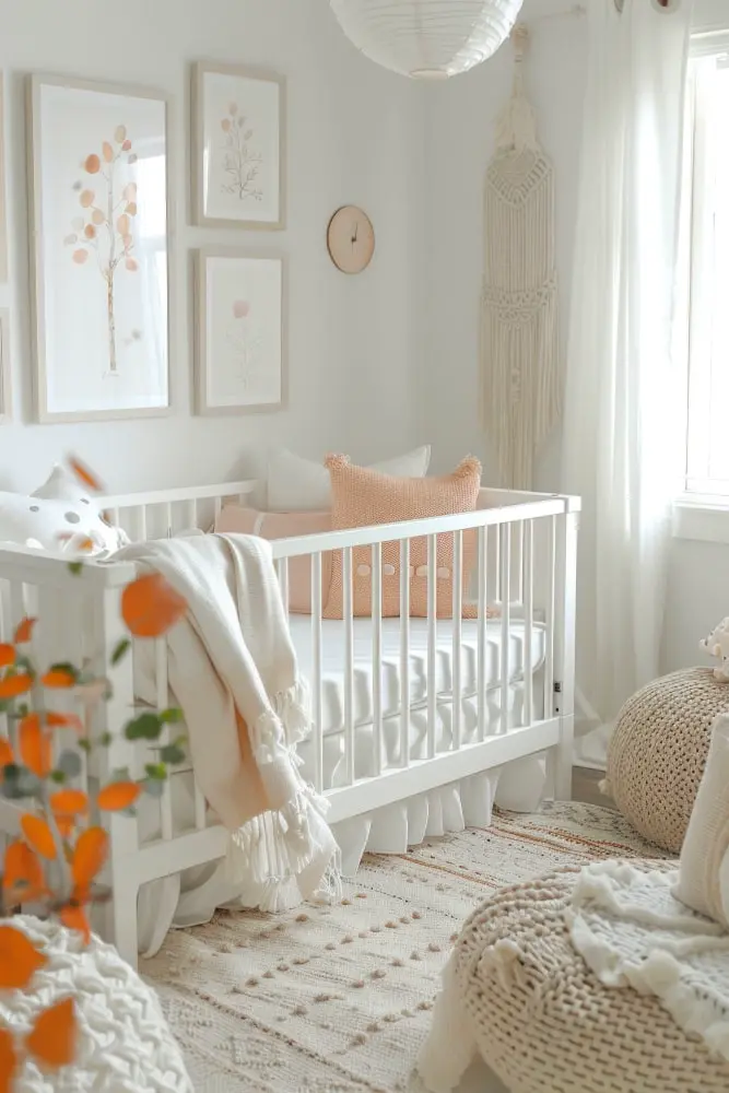 Décoration chambre de bébé dans les tons beige