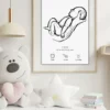 Jolie affiche naissance bébé fille ou garçon dans une chambre d'enfant