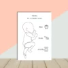 Jolie affiche naissance minimaliste bébé fille ou garçon