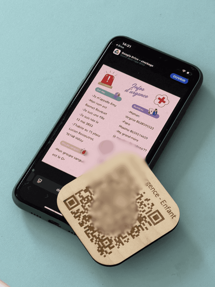 Sécurité enfant voiture optimale: QR code d'urgence – Image 4