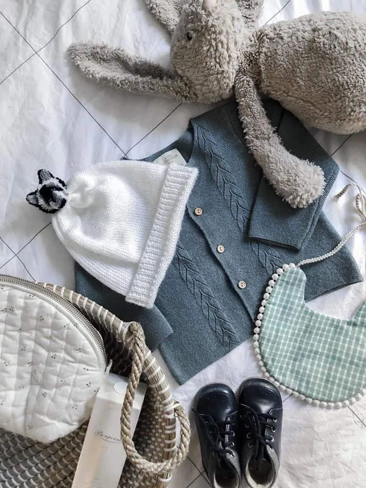 Bonnet animal tricoté main pour enfant et bébé