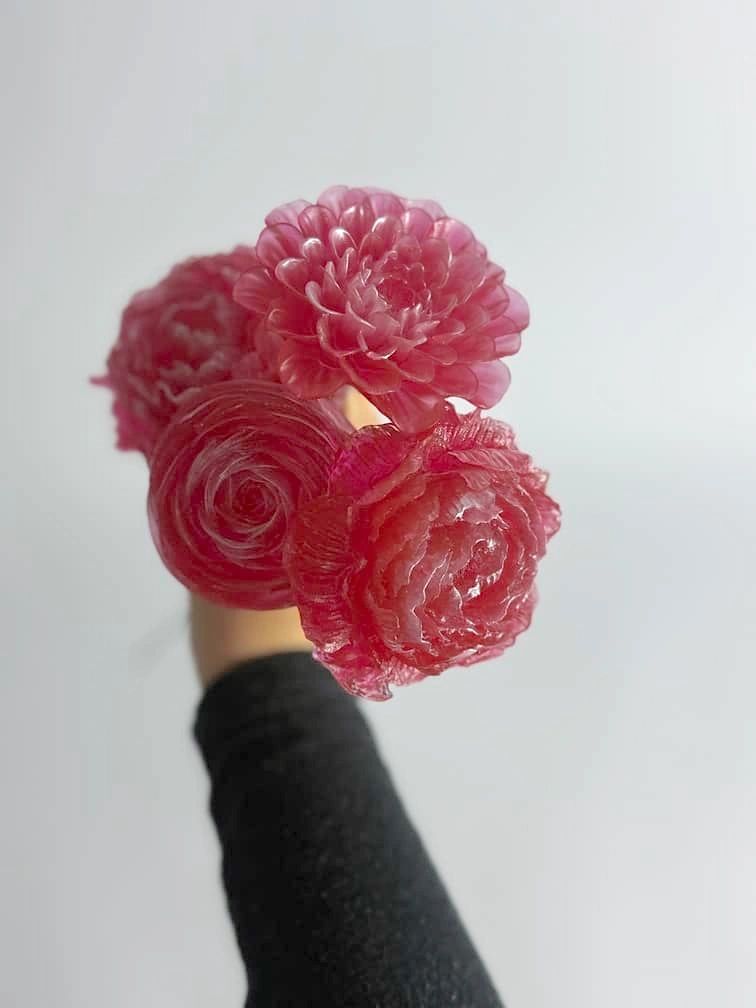 Cadeau je t'aime fleur éternelle en resine