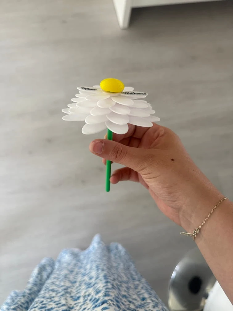 Cadeau maîtresse fin d'année fleur a message