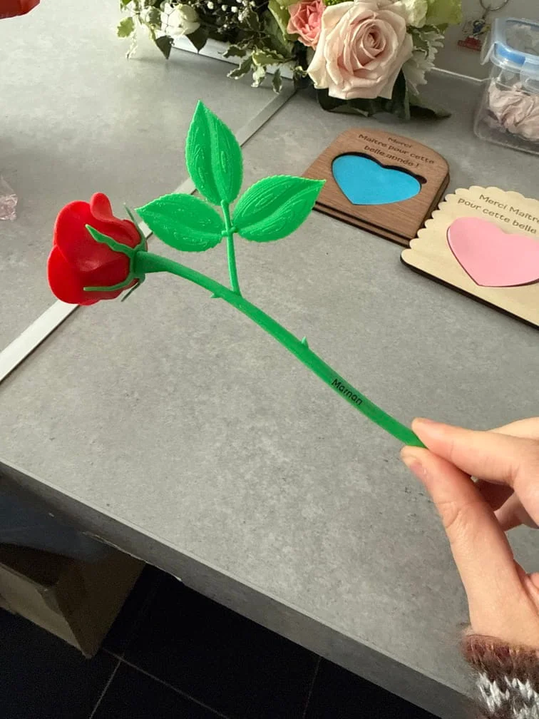 Cadeau maîtresse fin d'année fleur a message