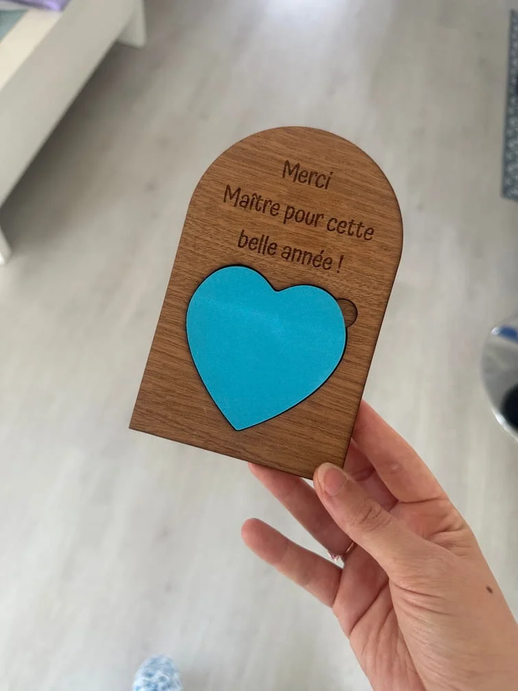 Cadeau merci maîtresse post-it personnalisable