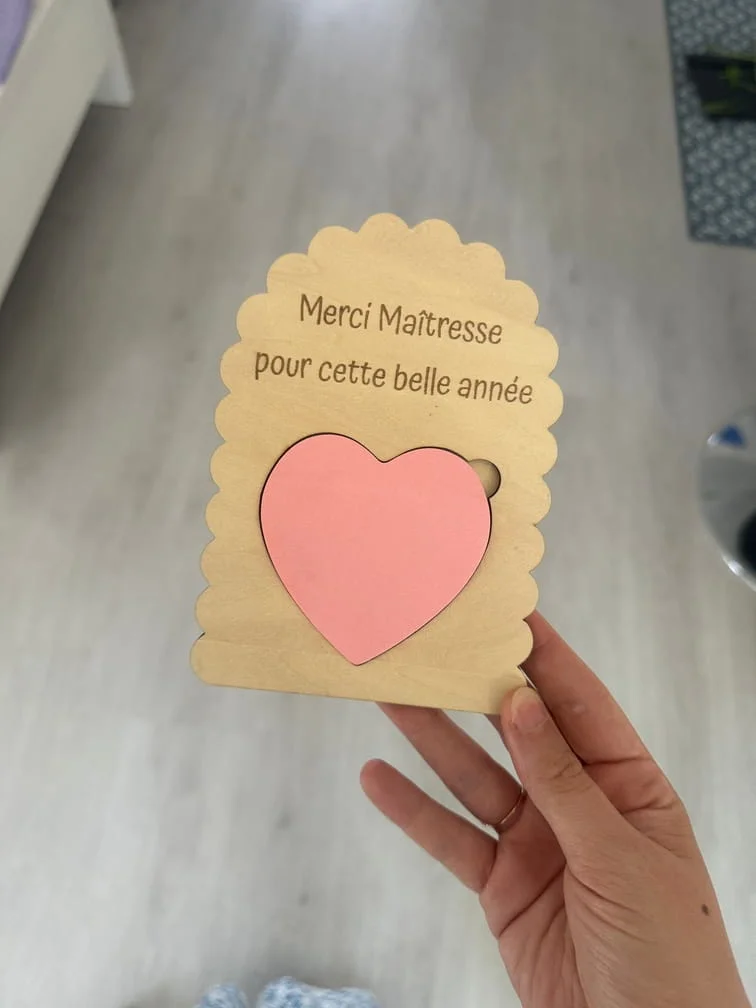 Cadeau merci maîtresse post-it personnalisable