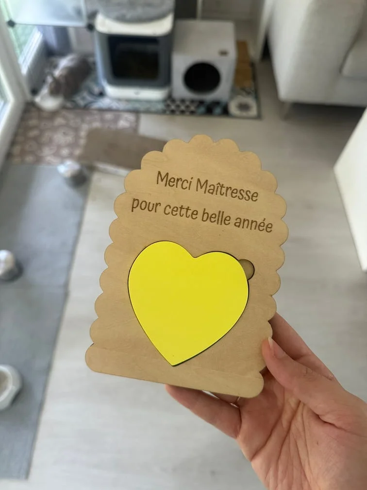 Cadeau merci maîtresse post-it personnalisable