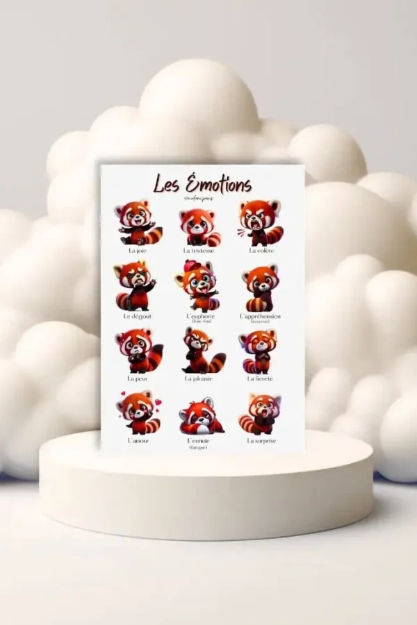 Affiche sentiments et émotions de bébé