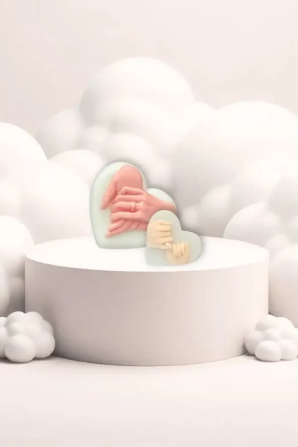 Coeur amoureux mains entrelacés : Magnet couple