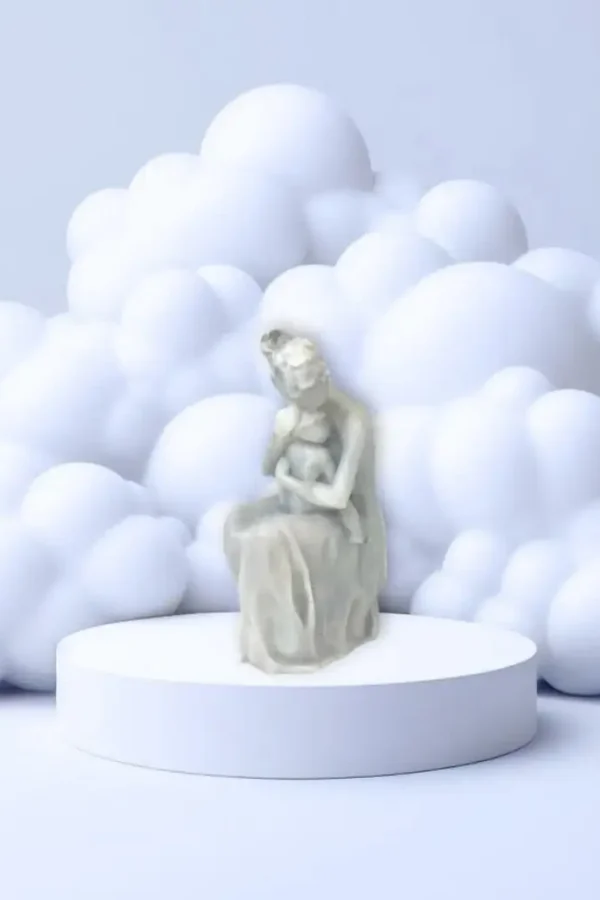 Figurine « amour maternel » : Câlin maman-enfant