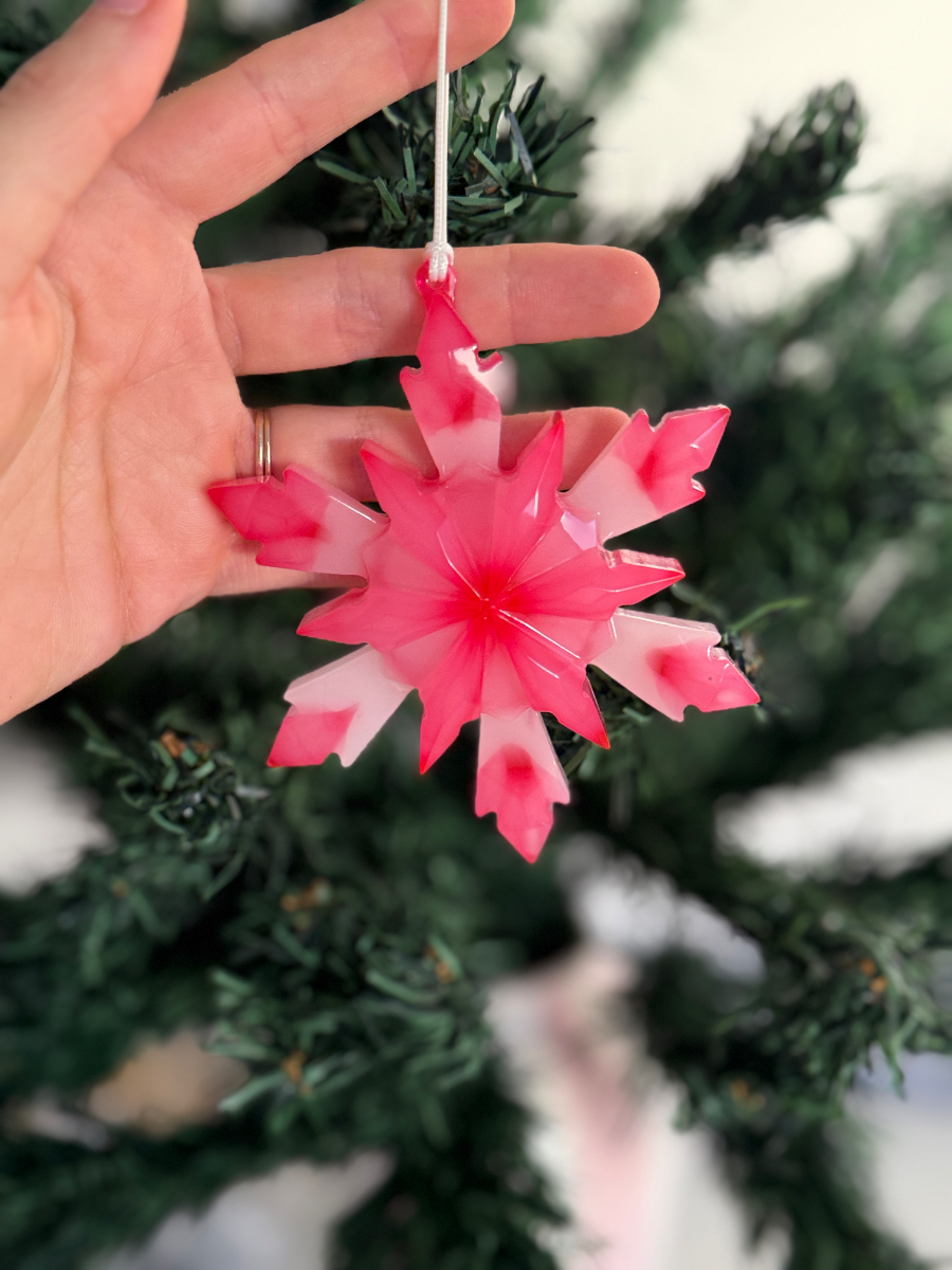 Joli flocon de neige a mettre dans le sapin ou sur un vitre