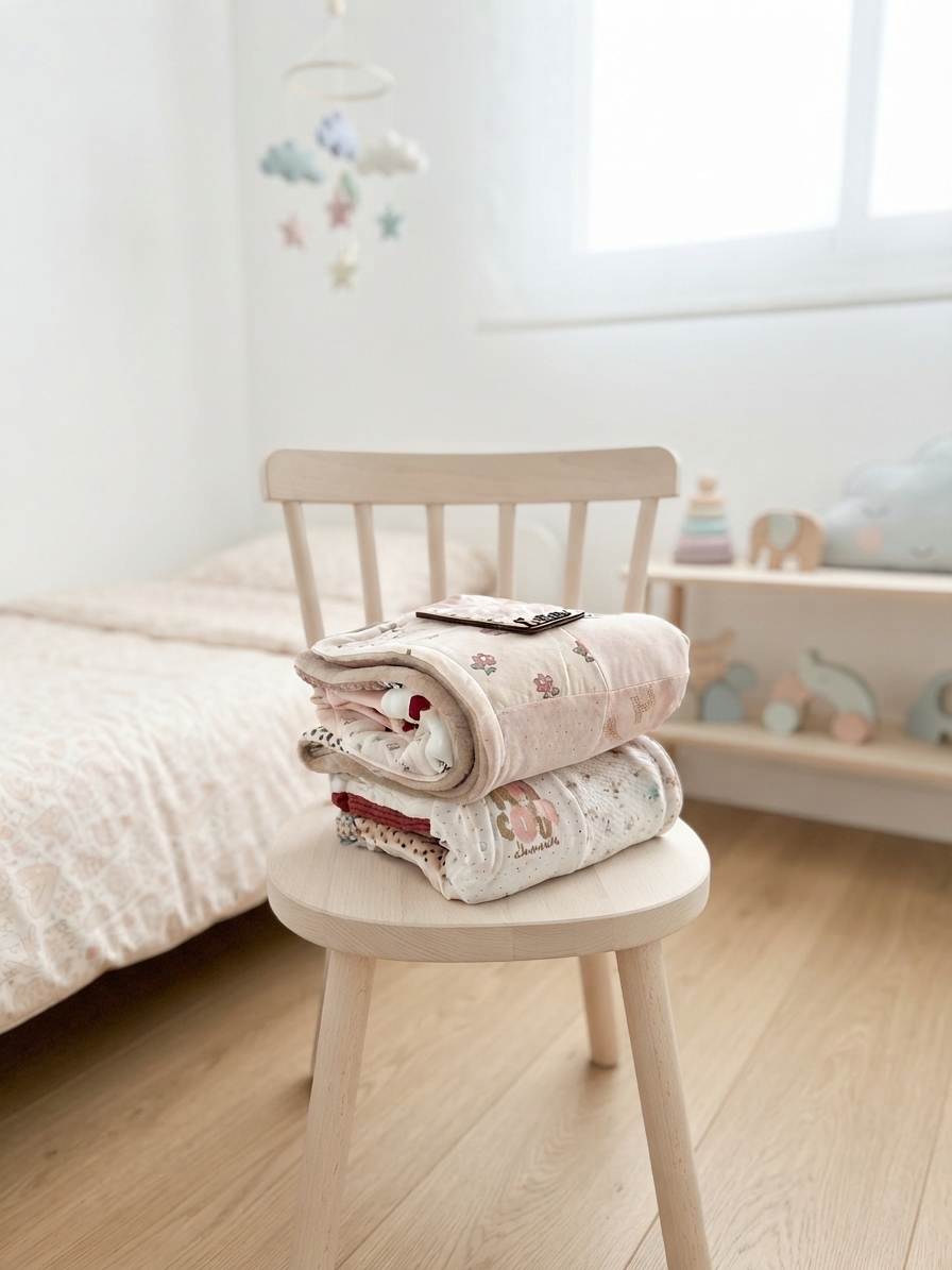 Couverture souvenir aux vêtements de bébé