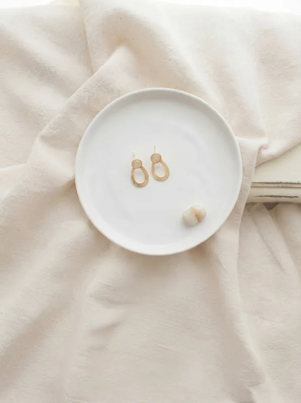 Boucles d’oreilles au lait maternel, forme goutte