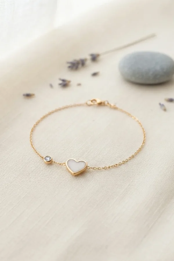 Bracelet au lait maternel : cœur d’amour