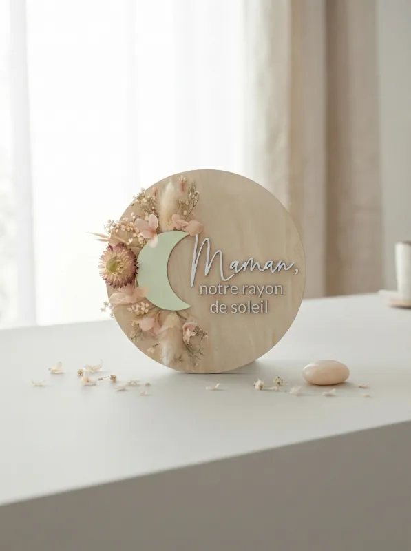 Cadeau maman -déco en bois « Rayon de Soleil »