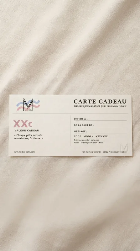 Carte cadeau souvenir personnalisé à offrir