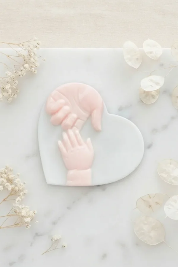 Cadeau maman-bébé : le « cœur amour maternel »