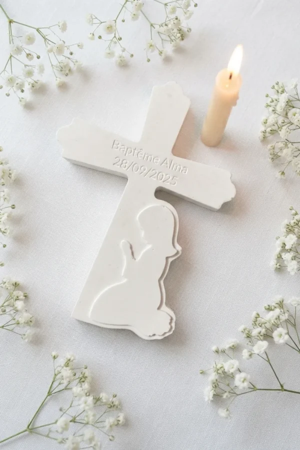 Croix de baptême personnalisée pour ton enfant