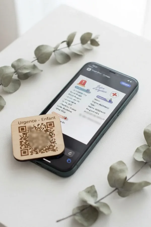 Sécurité enfant voiture optimale: QR code d’urgence